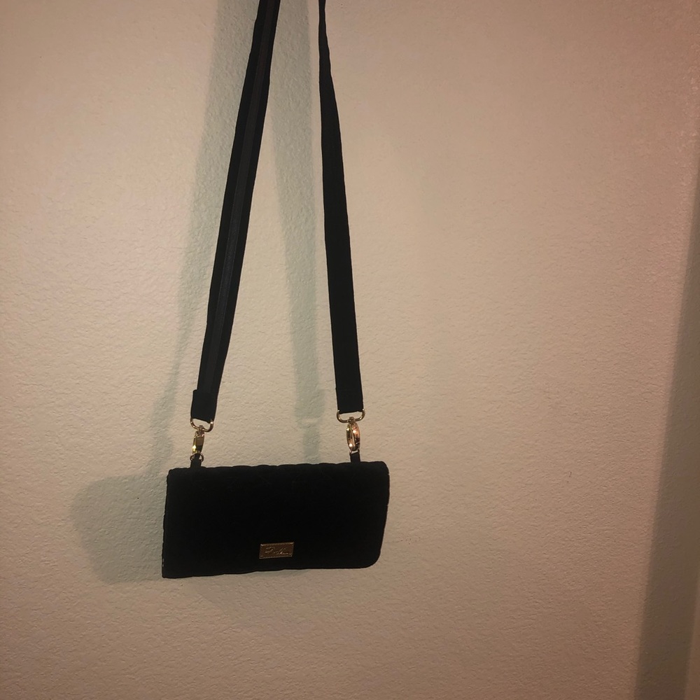 Adorable Betsey Johnson Clutch quilt velvet purse - Picture 4 of 8